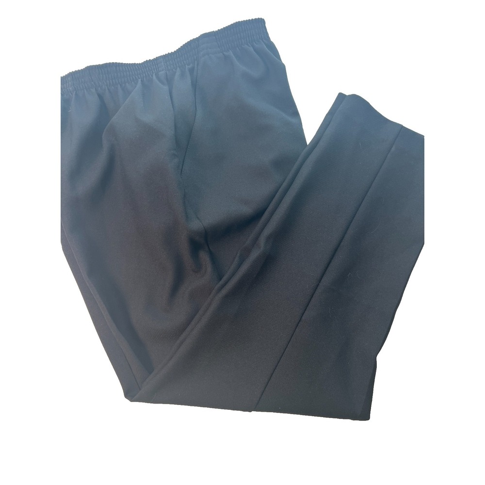 Women's Pants Size 16 WP 16WP 16 W Petite Black Elastic Waist Polyester W28‎ L29